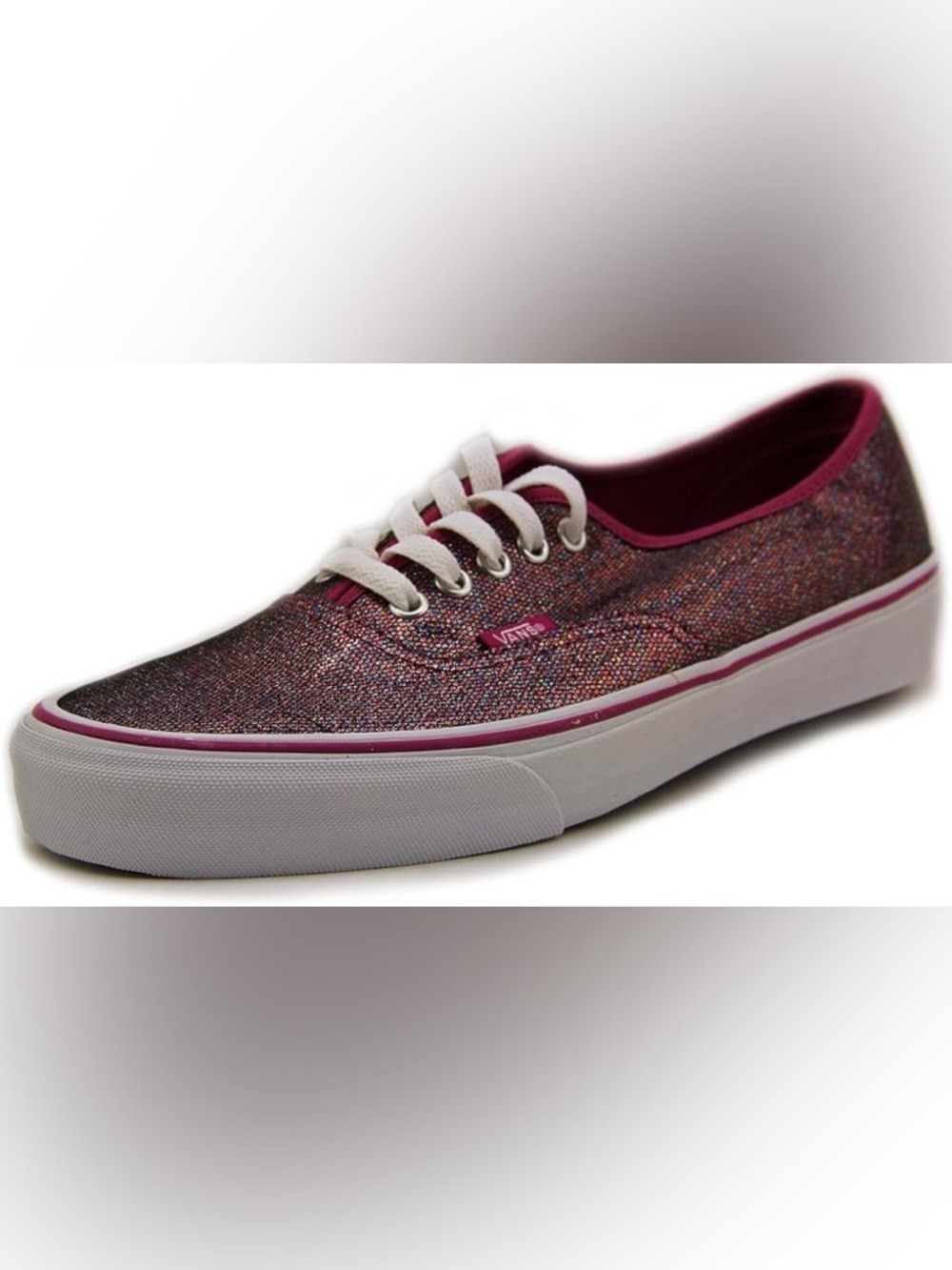 Vans Women's Authentic Iridescent Glitter Fest in Fuchsia Size 9